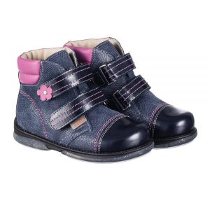 Memo Alex 1DA Toddler Girl Navy Blue Purple Boots