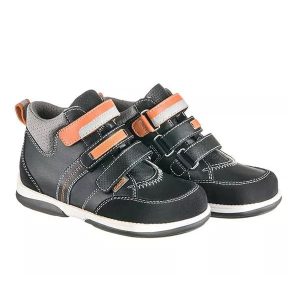 Memo Polo 3LA Grey White Girl and Boy Youth Velcro Sneaker