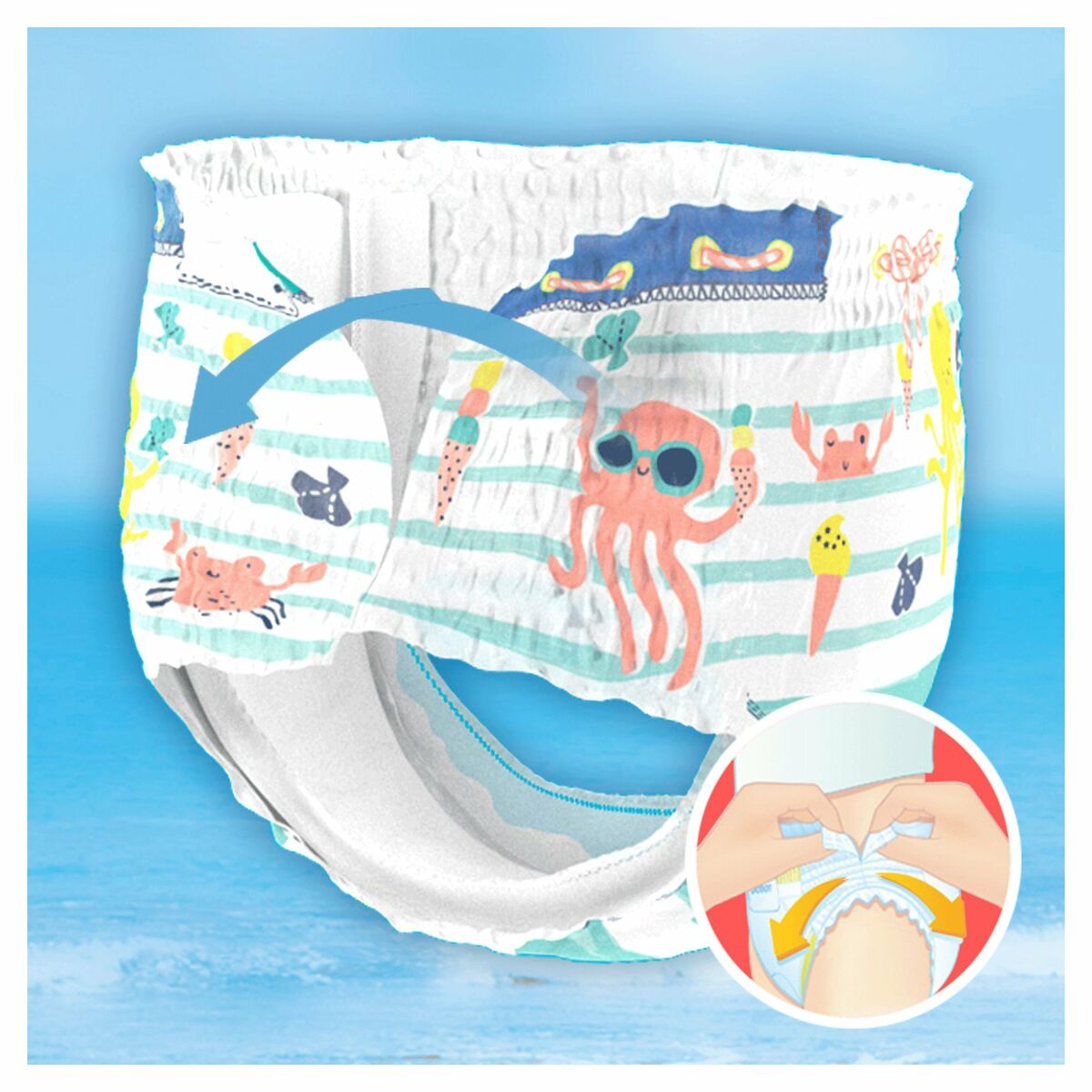 Disposable nappies Dodot Splashers 5-6 14 Kg (10 Units) - Image 6