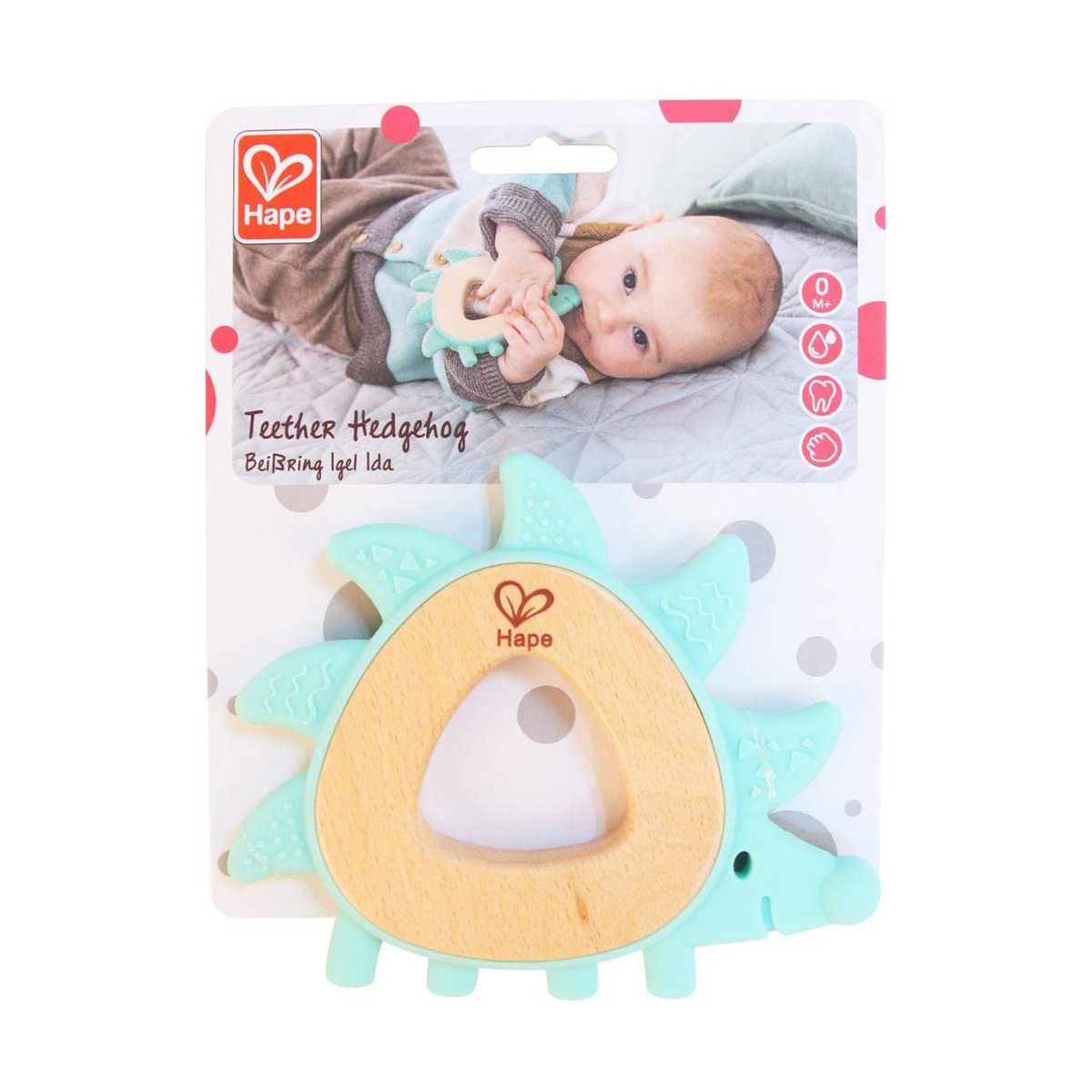 Teether for Babies Hape Hedgehog 14,5 x 11,5 x 1,5 cm - Image 2